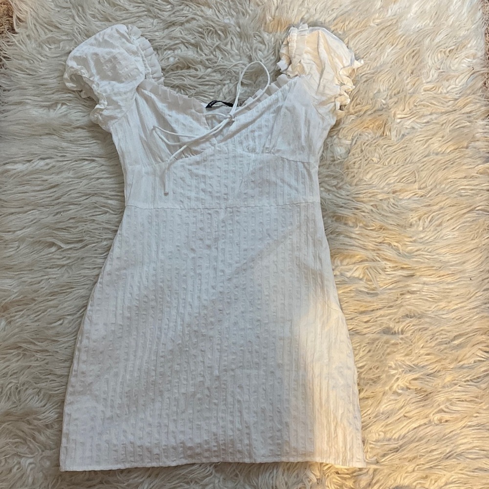 white mini dress from shein